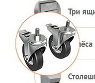 Колёса для холодильных столов HiCold SL / PZ
