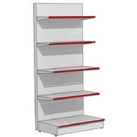Стеллаж Stahler торговый пристенный L=1250 H=2300