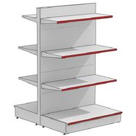 Стеллаж Stahler торговый островной L=665 Н=1650