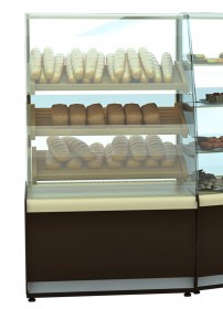 Витрина хлебная Carboma K70 N 1,3-1 Bread (со стеклом)